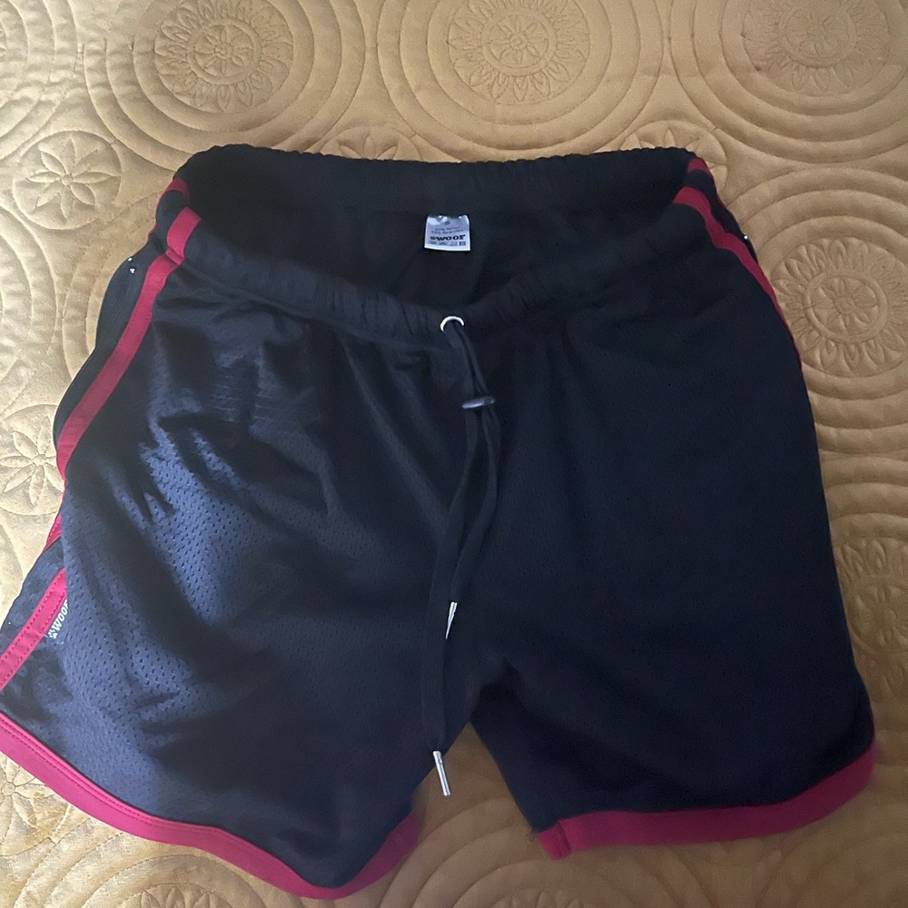 Men's Athletic Shorts with Red Trim